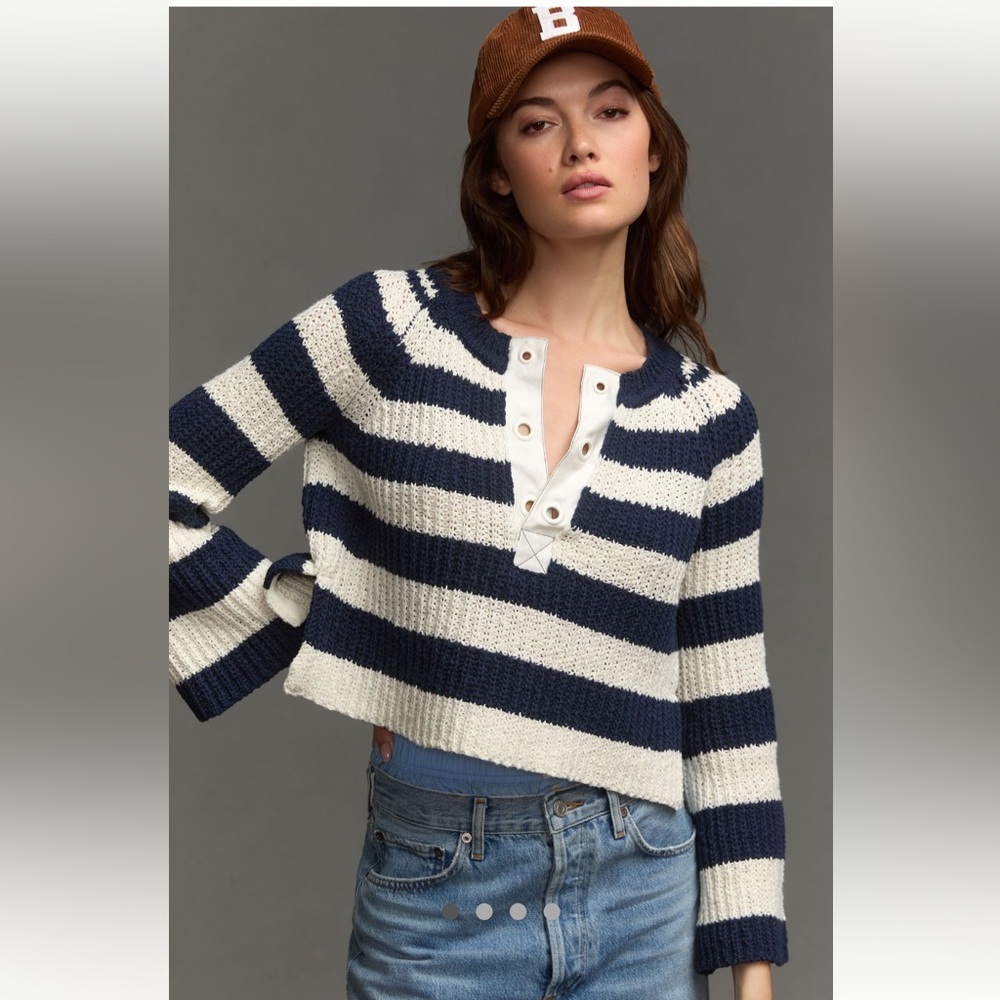 Pilcro Nautical Striped Sweater